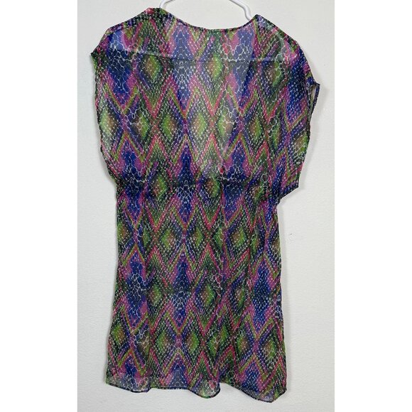 Becca by Rebecca Virtue Swim Cover-Up Size XS / XP-SP Multicolor Snakeskin Print - Picture 5 of 6